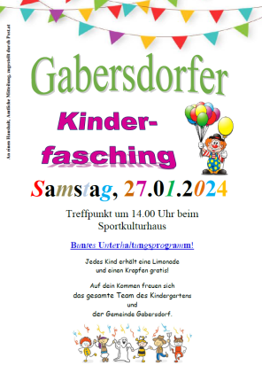 Gabersdorfer Kinderfasching am 27.01.2024.